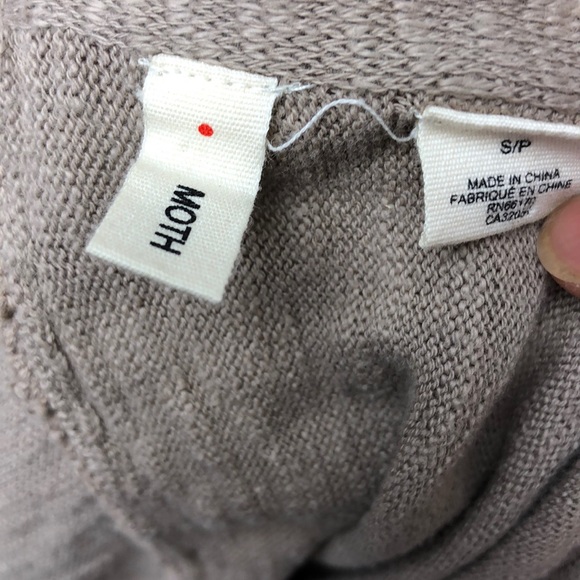 Anthropologie Moth Brown Blue Ombre Shrug Poncho Convertible Sweater Size S/M - Picture 6 of 7